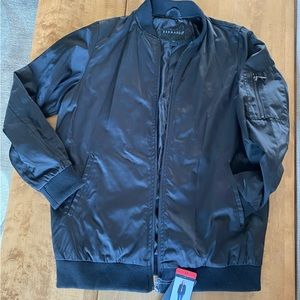 (NWT) Bernardo Womens Boyfriend Bomber Jacket M Lightweight Casual Coat black